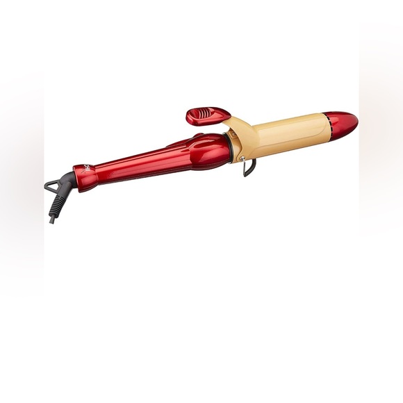Chi Air Ca1038 Texture Tourmaline Ceramic Curling Iron 1 1/2 Inch, , Fire Red - Picture 2 of 9